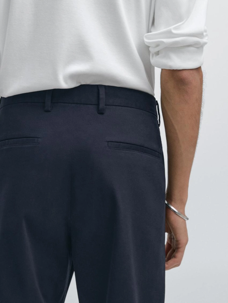 Брюки из 100% хлопка в строгом крое