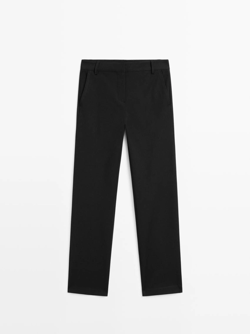 Брюки прямого кроя из технической ткани