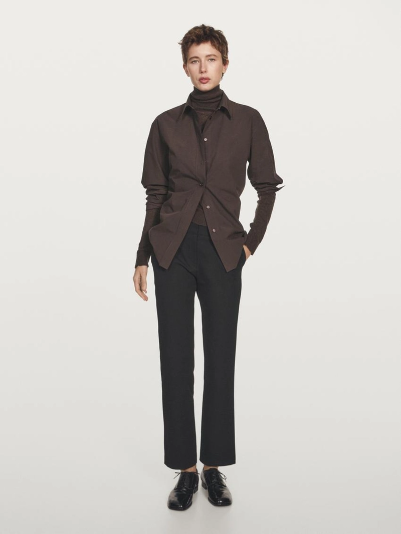 Брюки прямого кроя из технической ткани