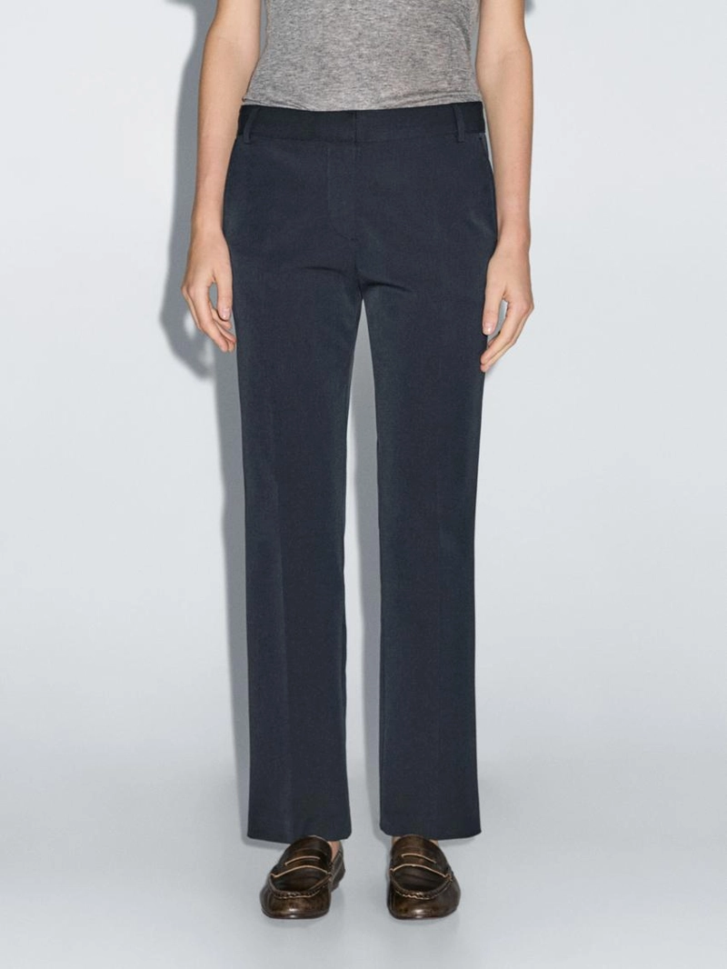 Брюки прямого кроя из технической ткани