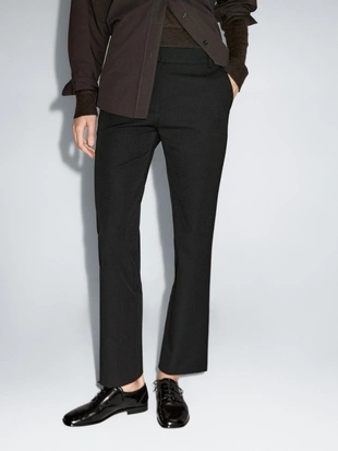 Купить Massimo Dutti Брюки прямого кроя из технической ткани