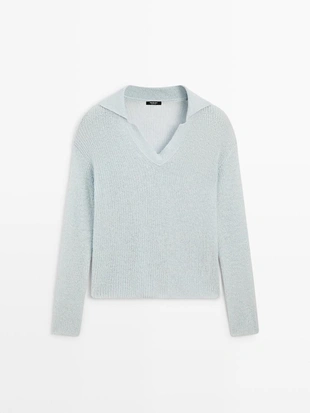 Купить Massimo Dutti Водолазка-поло из альпакиевой смеси