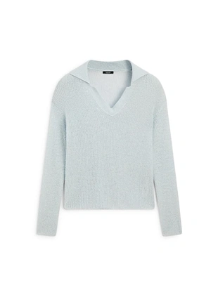 SKY BLUE | 5602/504/403 - Massimo Dutti Водолазка-поло из альпакиевой смеси