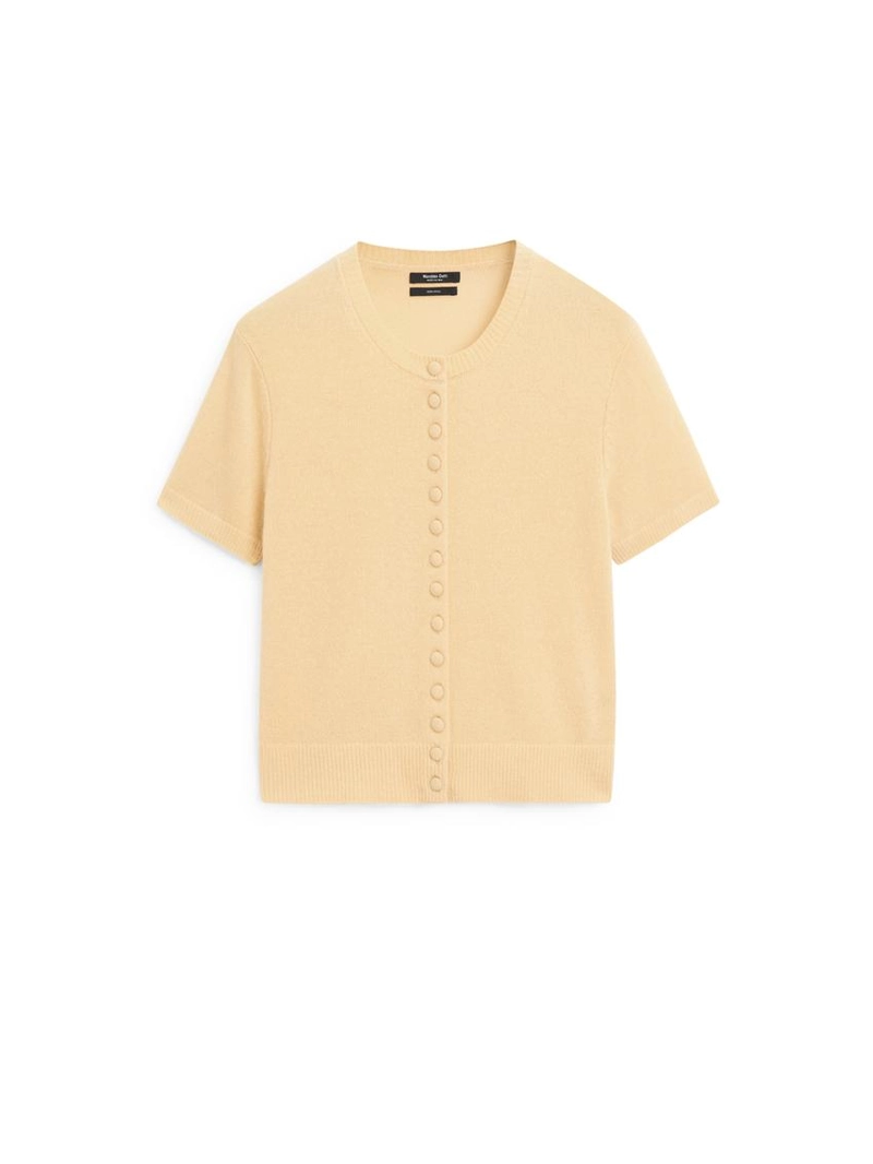 Кардиган из шерсти с коротким рукавом