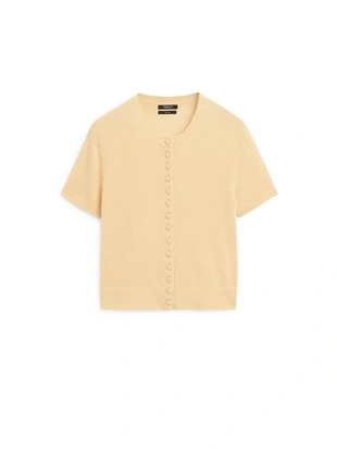 Кардиган из шерсти с коротким рукавом- Заказать в России