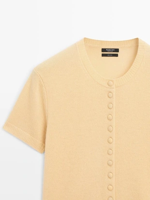 Кардиган из шерсти с коротким рукавом- Заказать в России