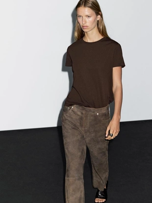 Футболка из 100% хлопка с деталями шва- Заказать в России