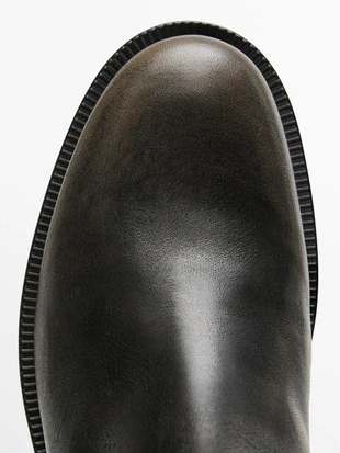 Ботинки из мягкой кожи с начесом- Заказать в России