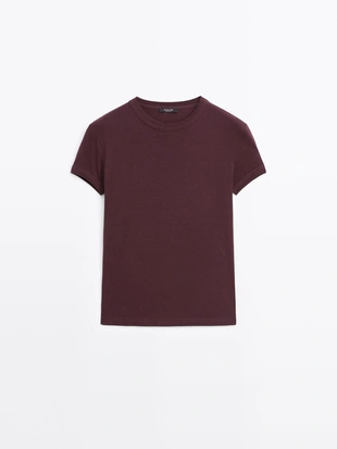 Футболка с коротким рукавом из 100% хлопка- Заказать в России