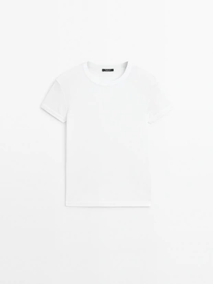 Футболка с коротким рукавом из 100% хлопка- Заказать в России