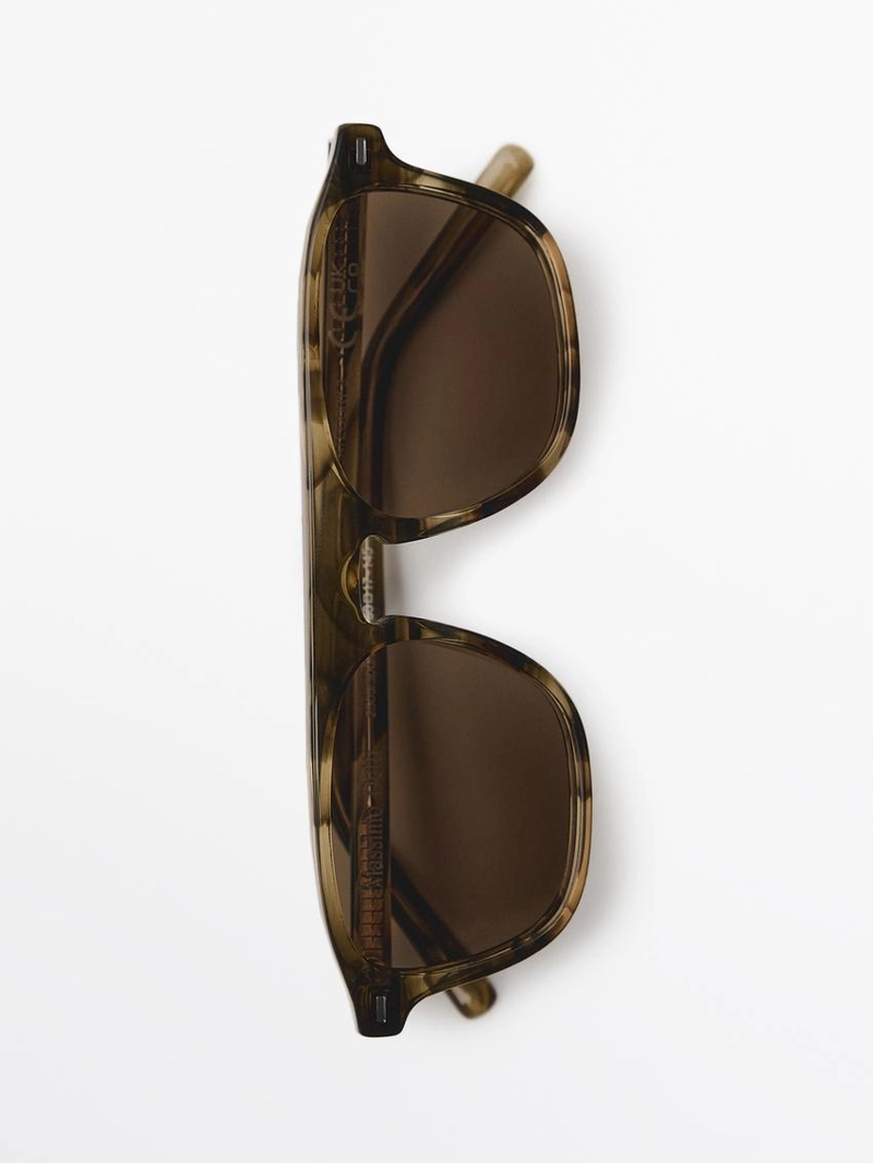 Солнцезащитные очки в стиле d-фрейм massimo dutti