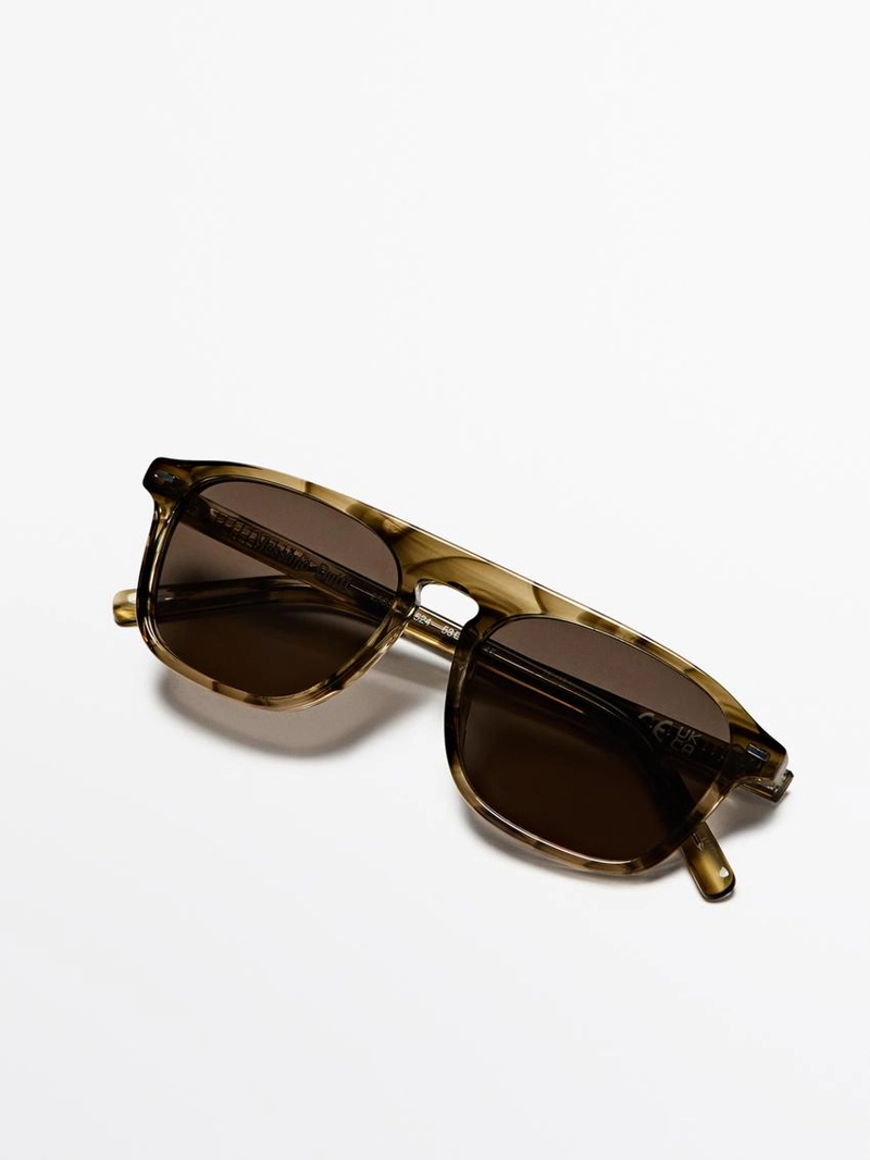 Солнцезащитные очки в стиле d-фрейм massimo dutti