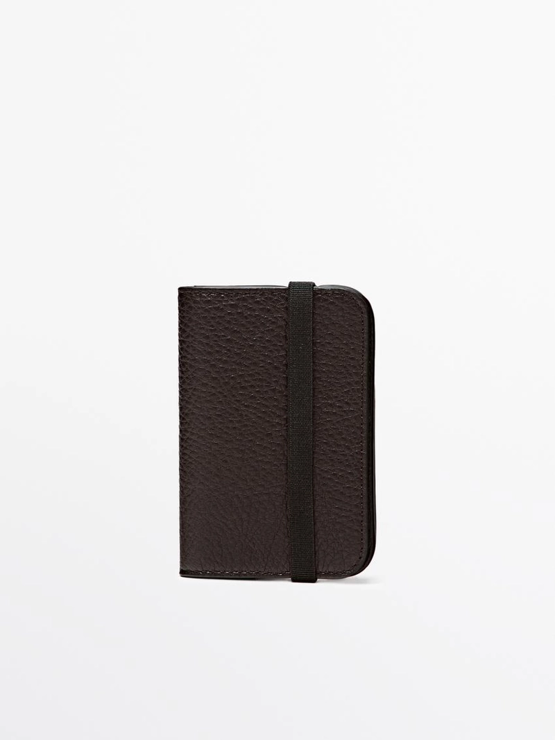 Кардхолдер из натуральной кожи с клапаном