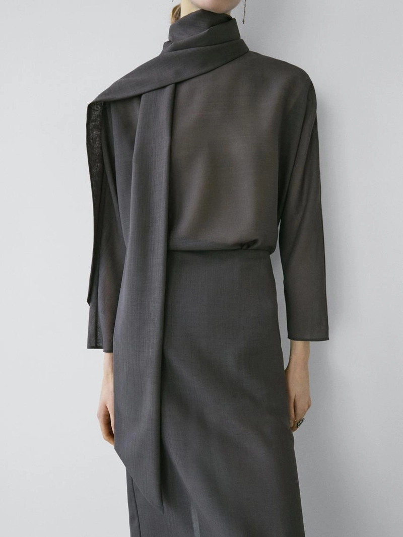 Блузка с завязкой - studio