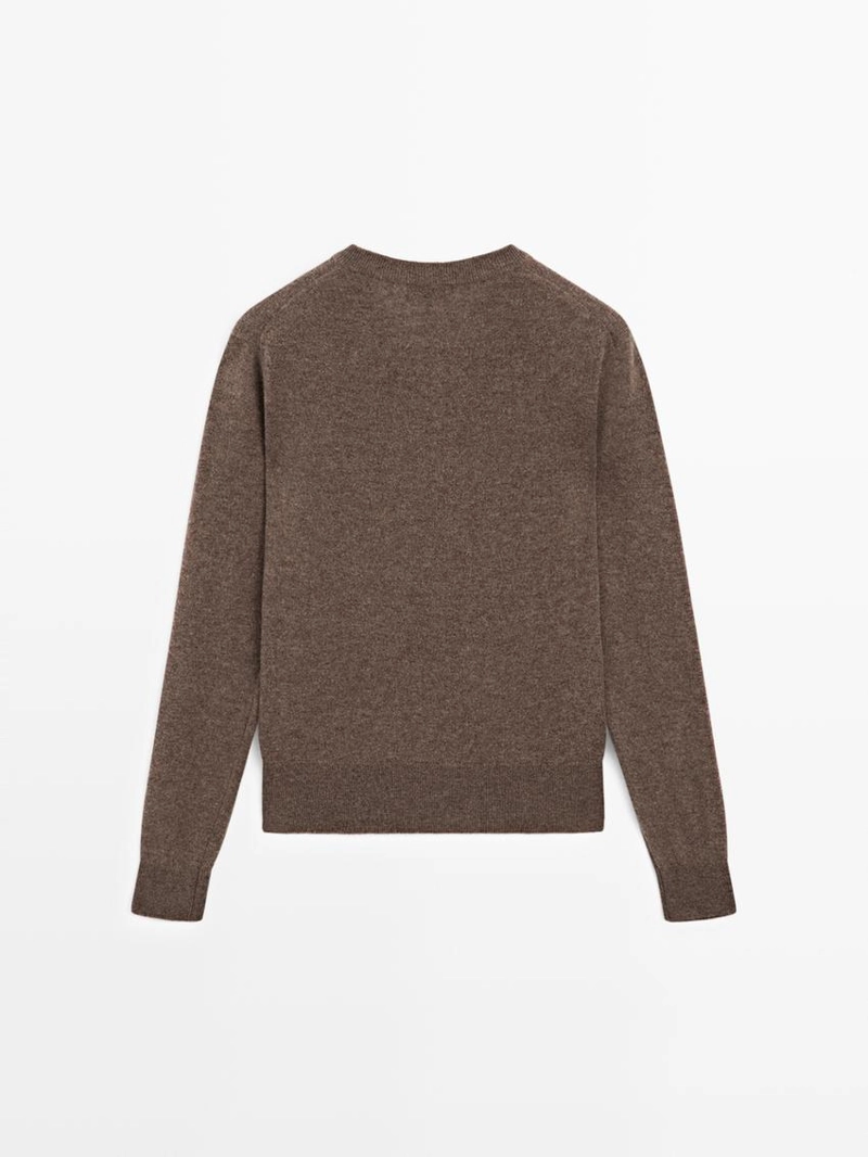 Свитер с v-образным вырезом из шерстяной смеси