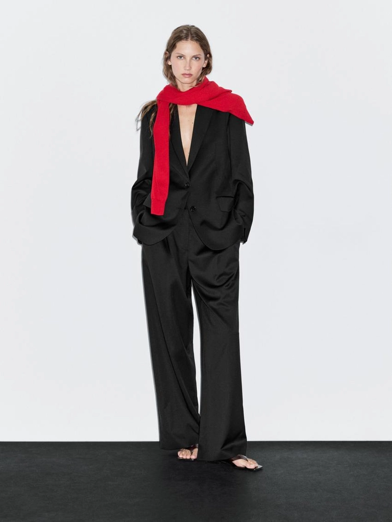 Брюки с отделкой из 100% экстра-тонкой шерсти