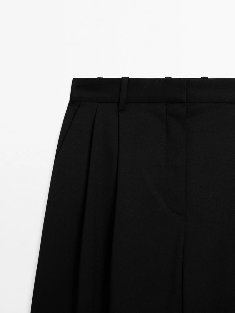 Брюки с отделкой из 100% экстра-тонкой шерсти