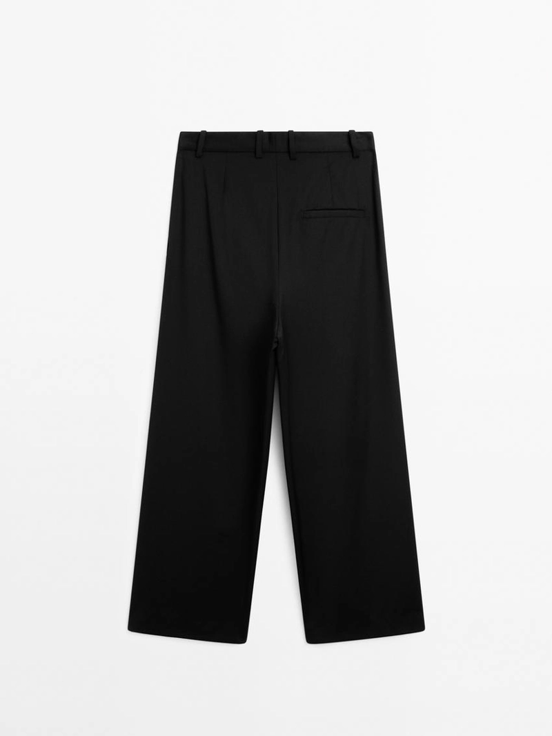 Брюки с отделкой из 100% экстра-тонкой шерсти