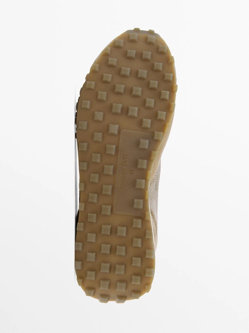 Кроссовки из контрастной кожи