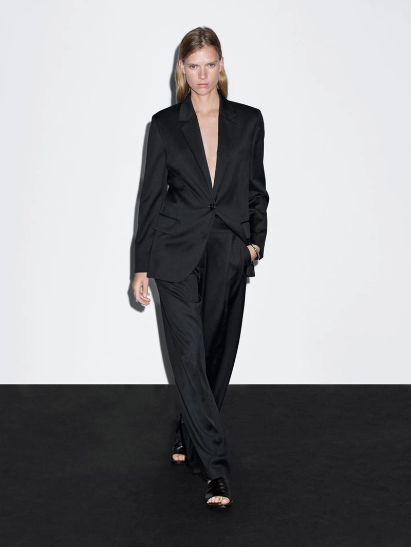 Штаны из 100% шерсти с запахом