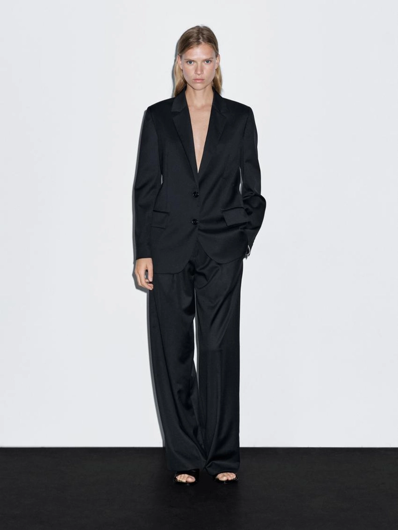 Штаны из 100% шерсти с запахом