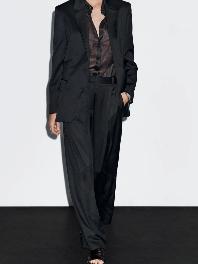 Штаны из 100% шерсти с запахом