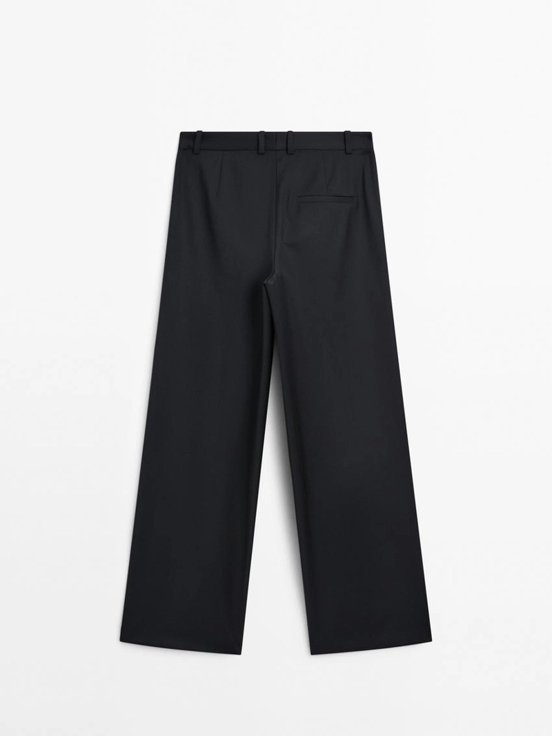 Штаны из 100% шерсти с запахом