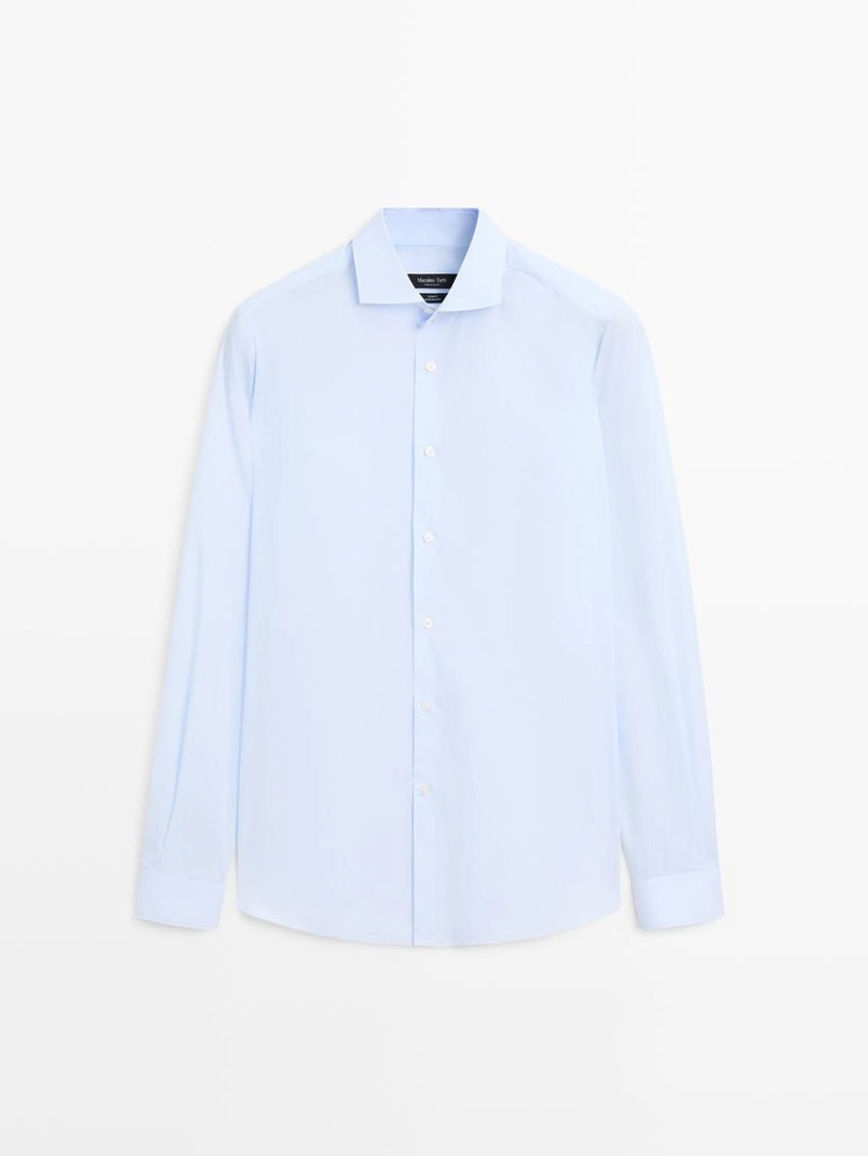 Рубашка slim fit из 100% хлопка