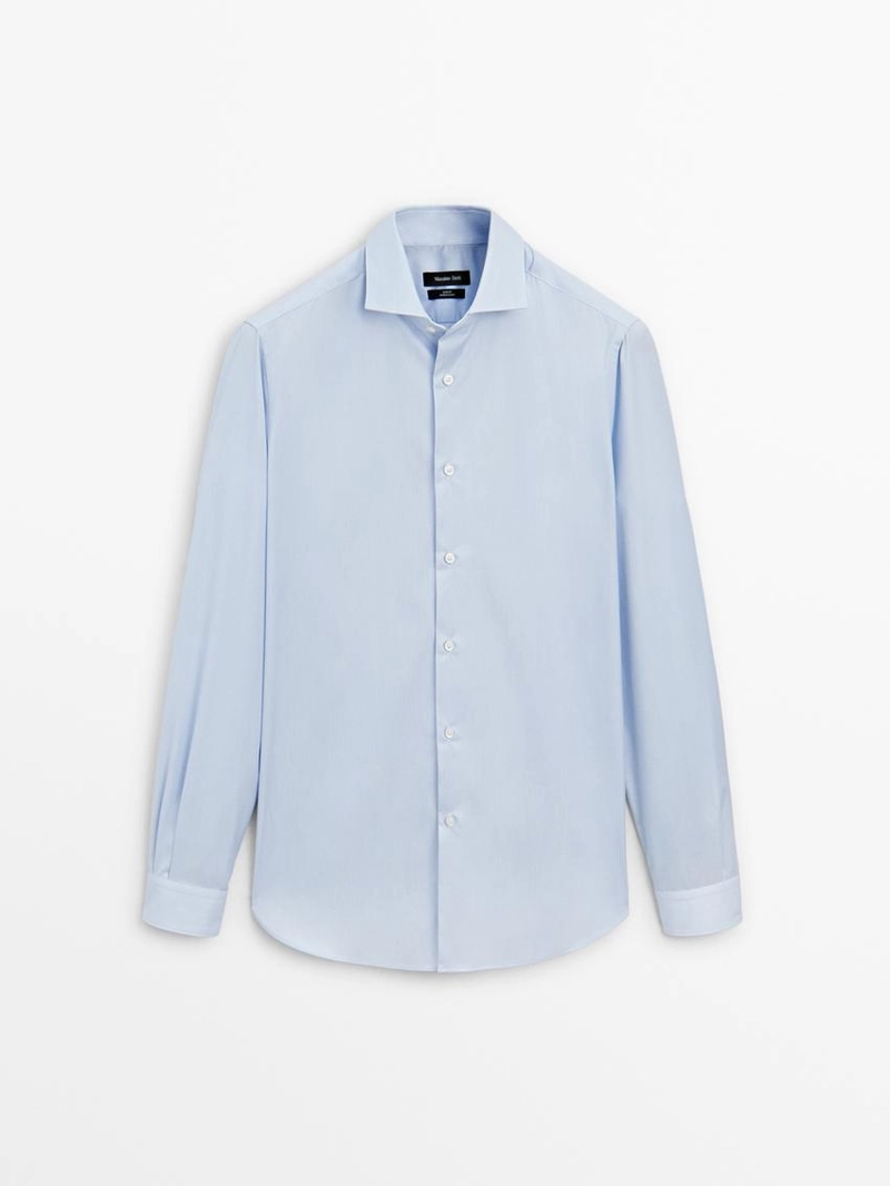 Рубашка в полоску, сидячая по фигуре