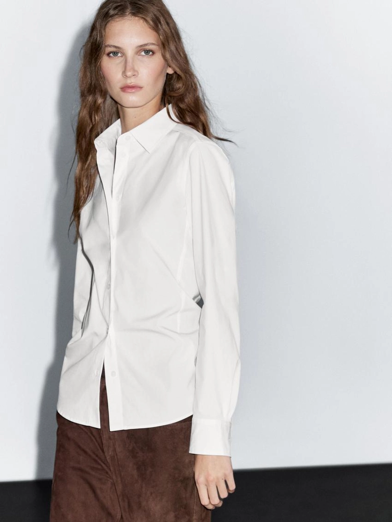 Рубашка из хлопково-синтетической ткани