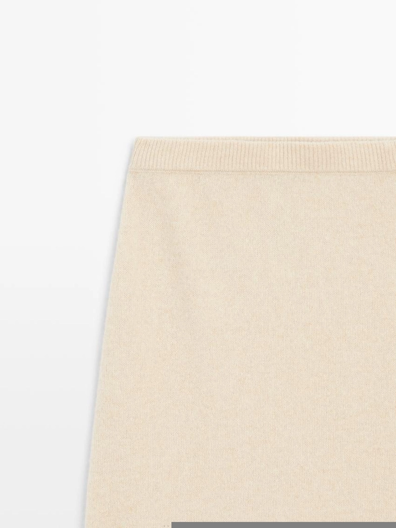 Юбка-миди из вязанного альпака и шерсти