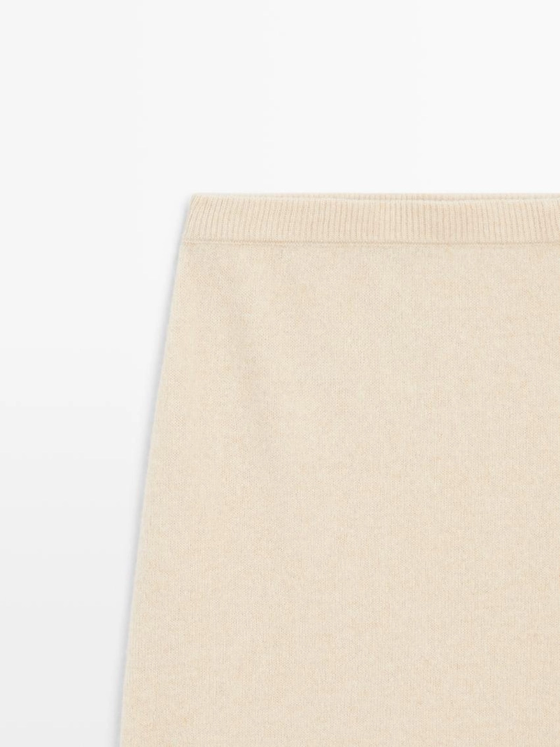 Юбка-миди из вязанного альпака и шерсти