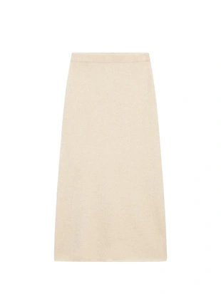 Юбка-миди из вязанного альпака и шерсти- Заказать в России