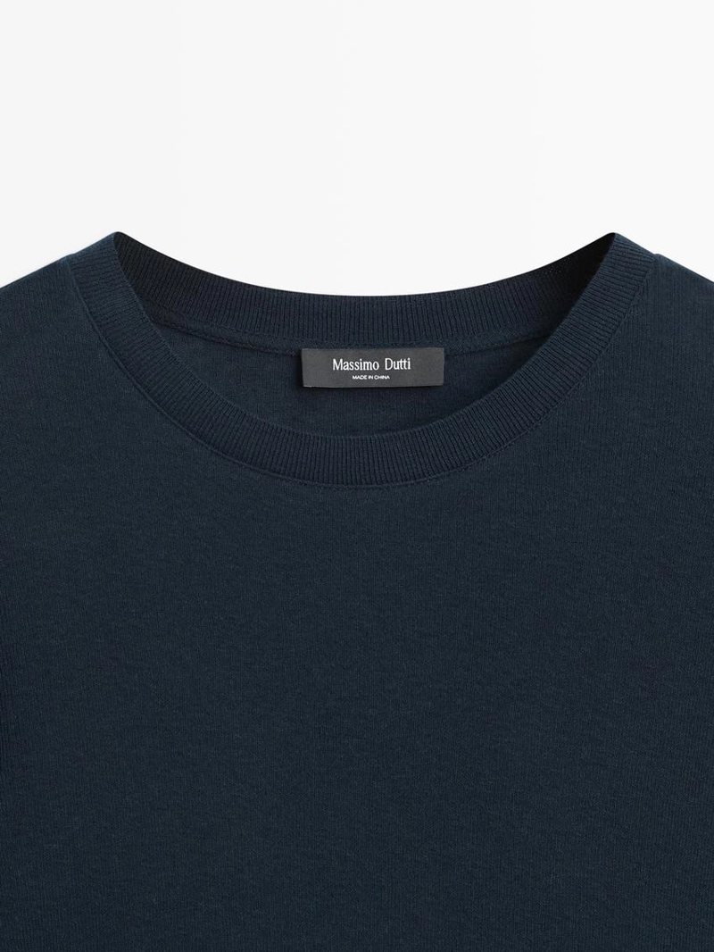 Футболка из хлопкового микса с длинным рукавом