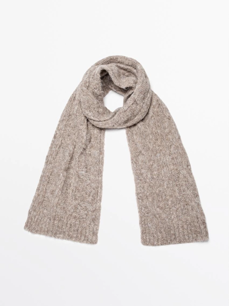 Плед из альпаки с косами