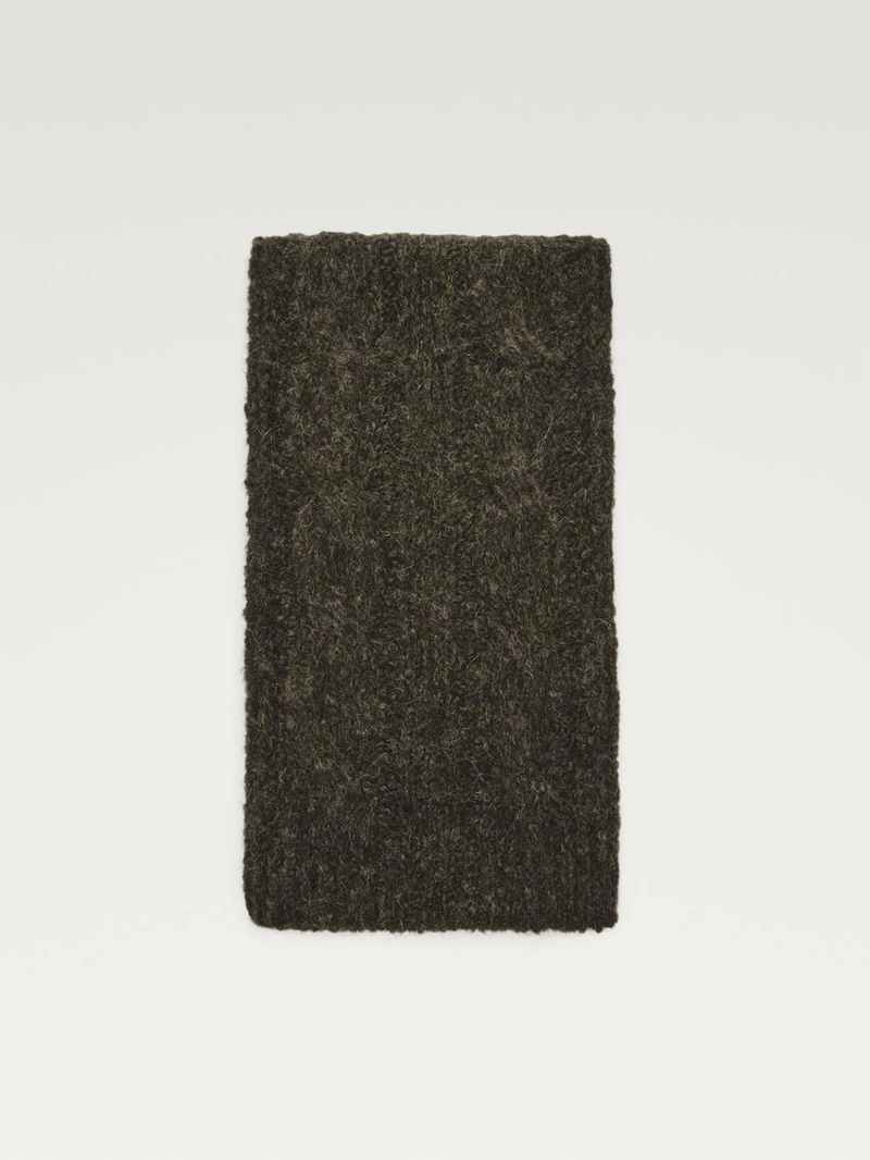 Плед из альпаки с косами