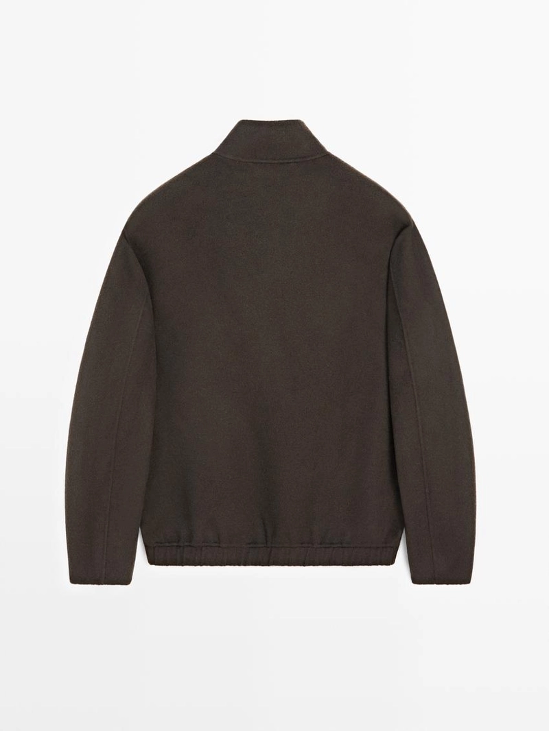 Пиджак из шерстяной смеси с высоким воротником