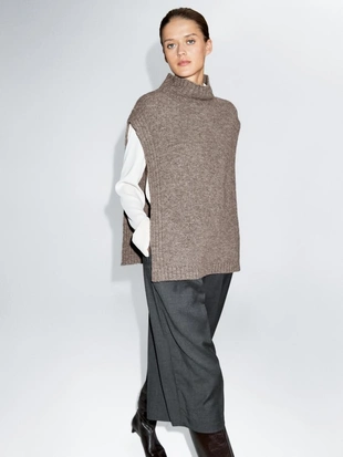 GREY | 5027/761/802 - Massimo Dutti Бермуды из 100% шерсти с длинными дартсами