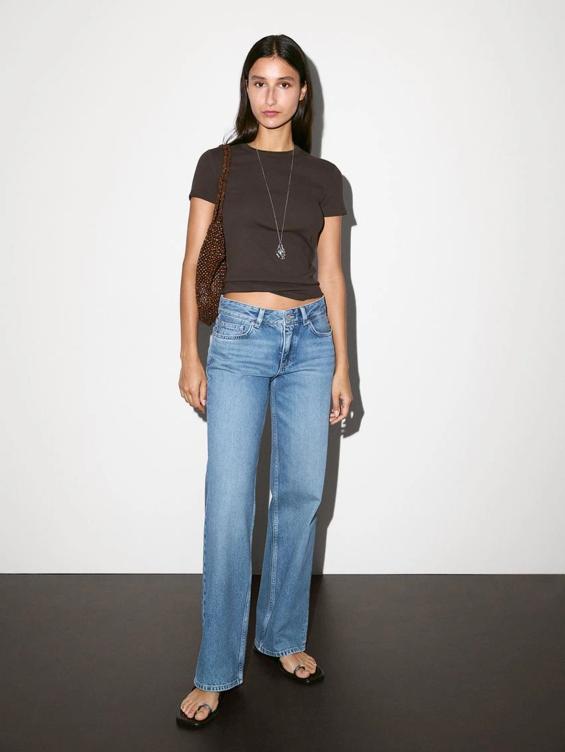 Футболка с коротким рукавом из плотного рубчика