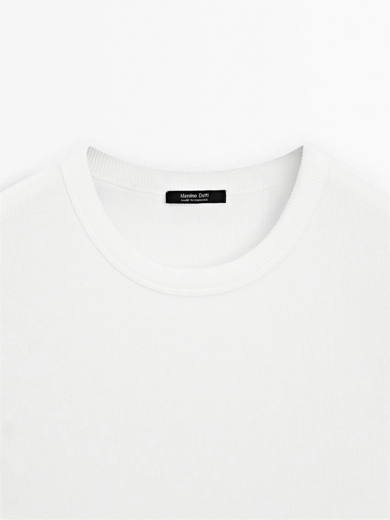 Футболка с коротким рукавом из плотного рубчика