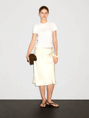 Футболка с коротким рукавом из плотного рубчика- Заказать в России