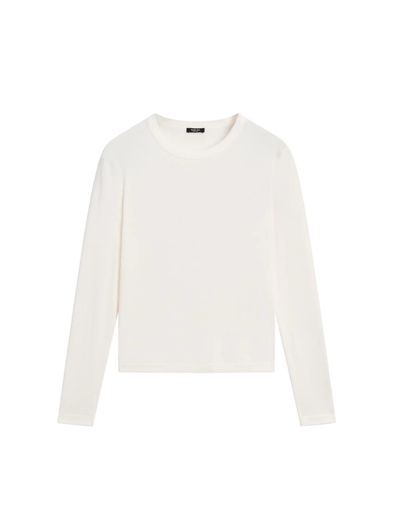 Водолазка с длинным рукавом из меланжевого трикотажа