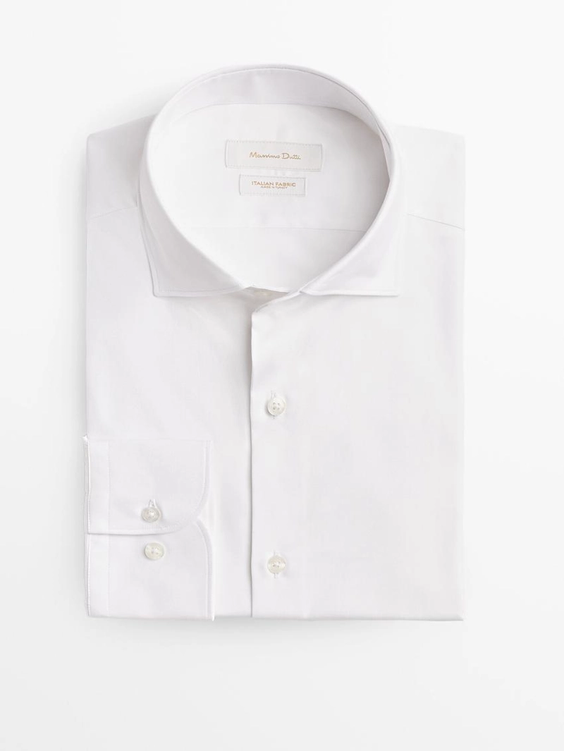 Рубашка из 100% хлопка с узким кроем