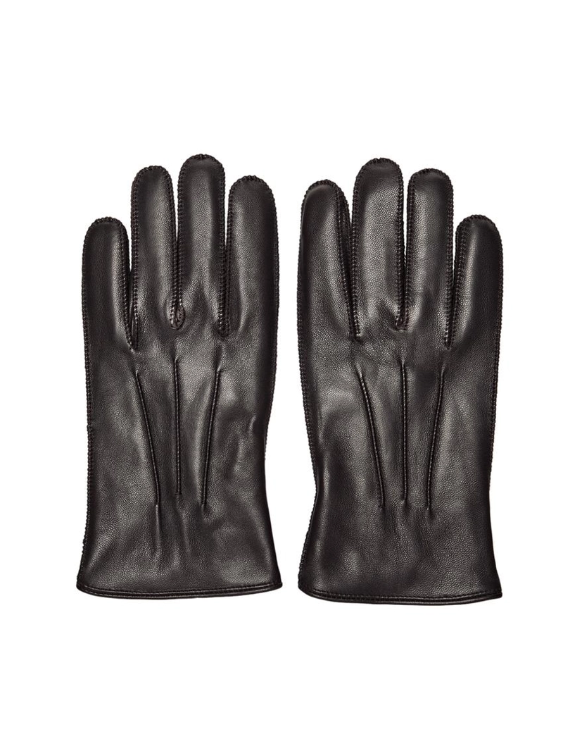 Кожаные перчатки с отделкой из наппы