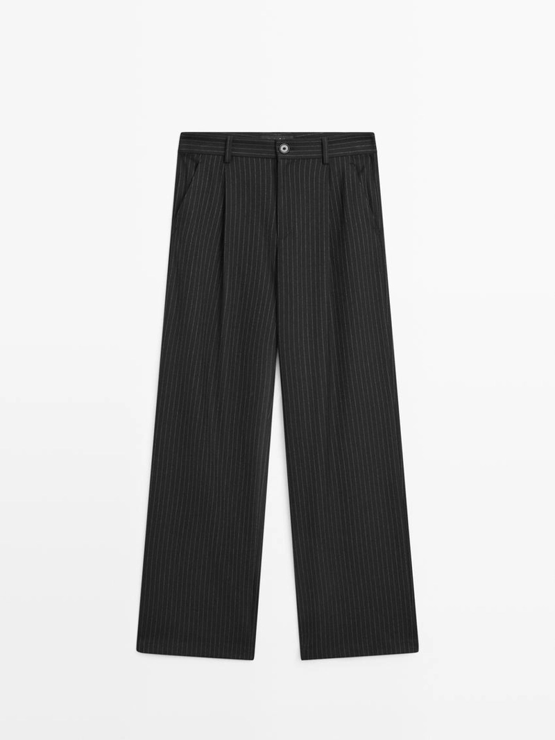 Широкие брюки в полоску