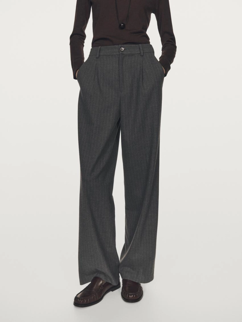 Широкие брюки в полоску