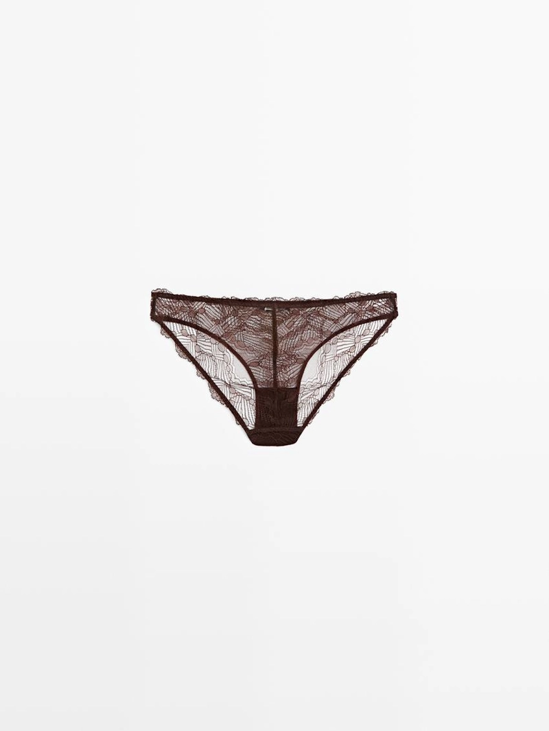 Трусики с кружевными вставками блонди