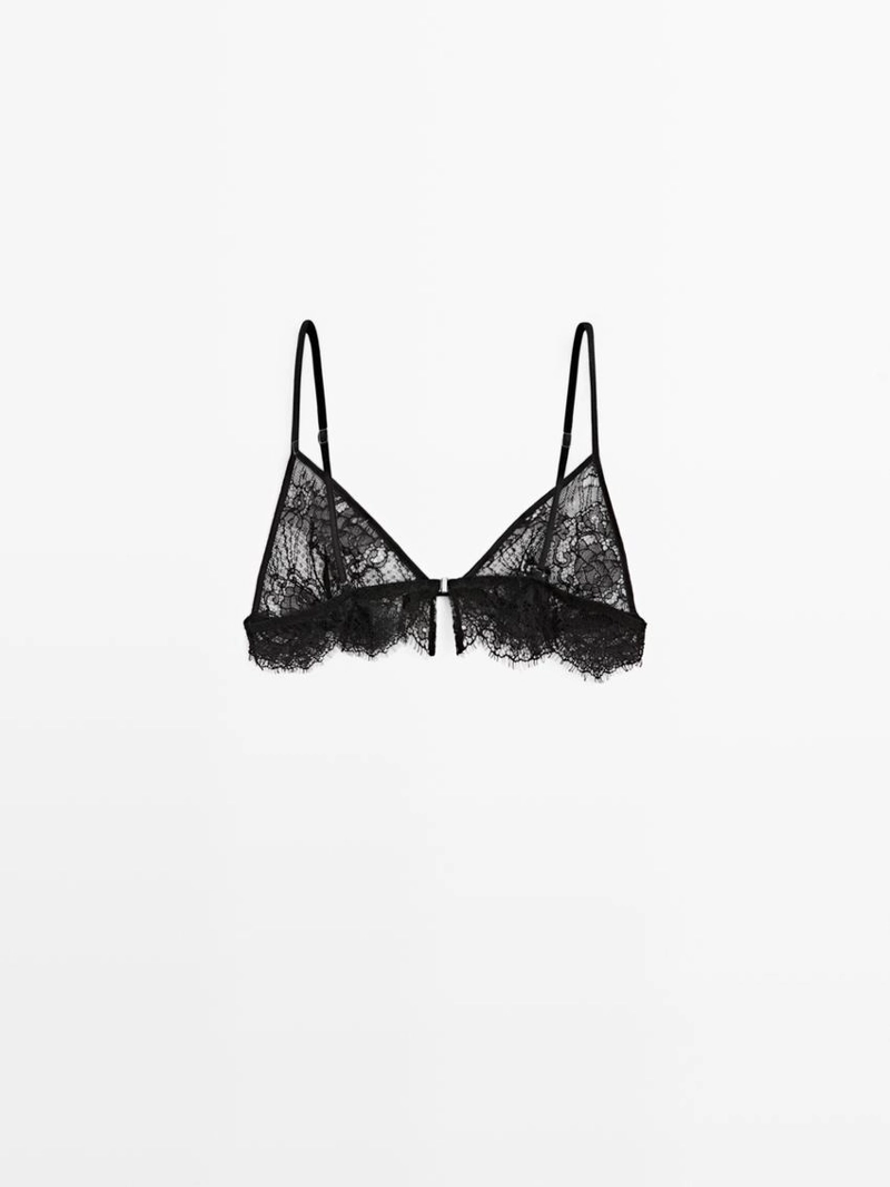 Кружевной бюстье из хлопково-полиэстеровой смеси