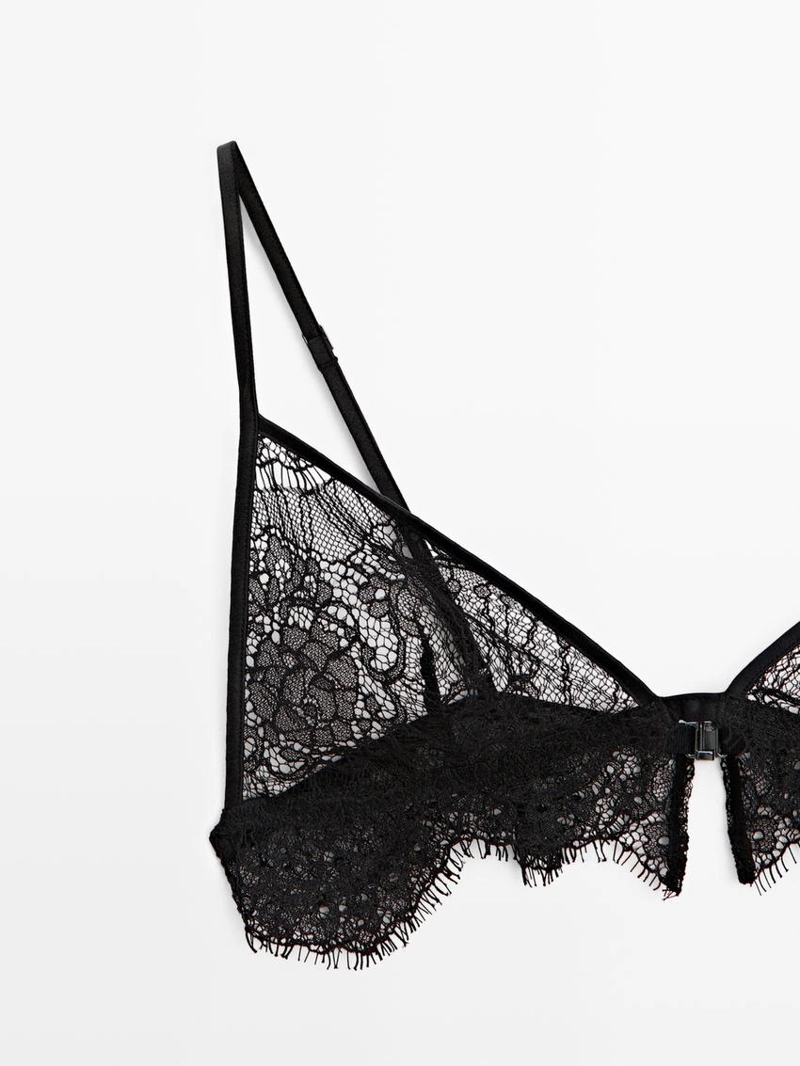Кружевной бюстье из хлопково-полиэстеровой смеси