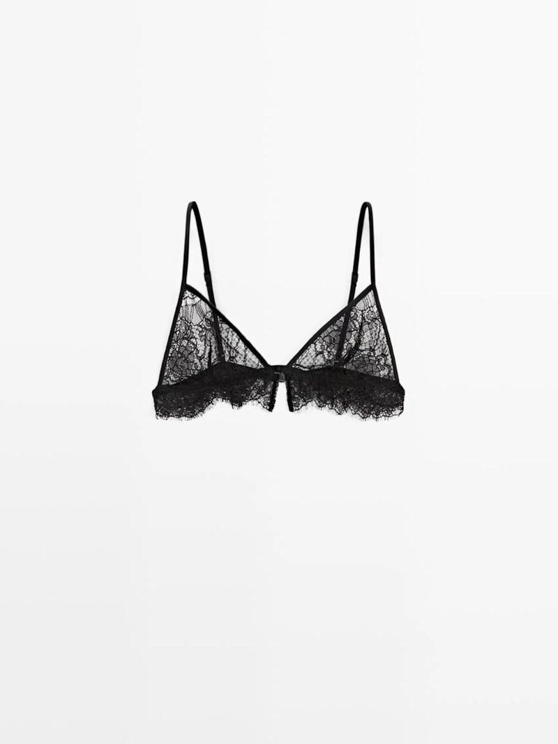 Кружевной бюстье из хлопково-полиэстеровой смеси
